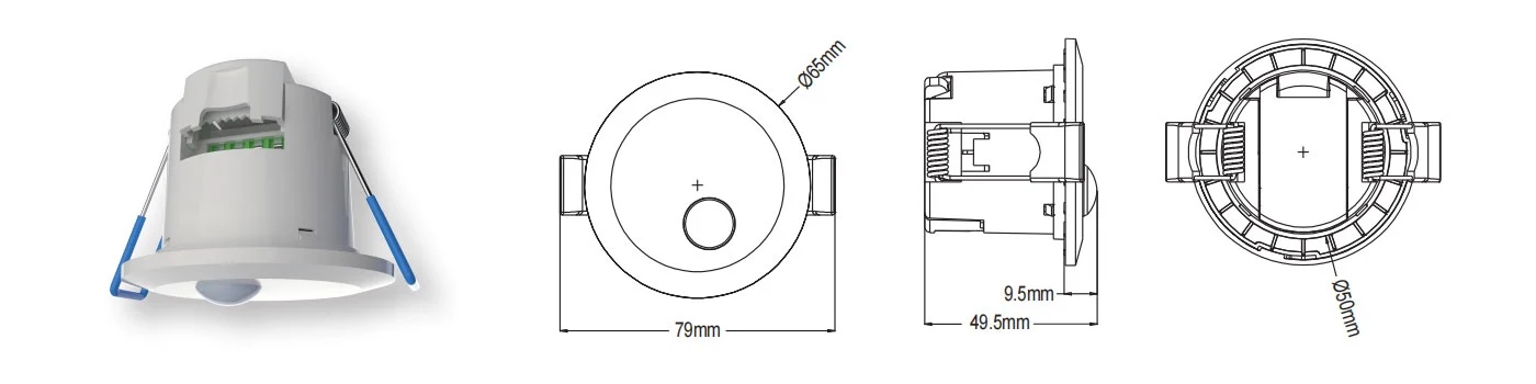 PD-PRW26D Dual Microwave & PIR Motion Sensor Ceiling 360 Degree Detect